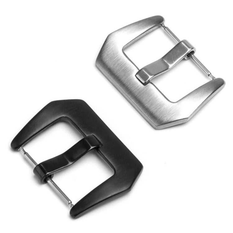 3 PCS Stainless Steel Brushed Pin Buckle Watch Accessories, Color: 20mm Black - Watch Accessories & Parts by buy2fix | Online Shopping UK | buy2fix