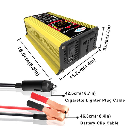 Tang 3 Generations Home Solar Generator Inverter+30A Controller+18W 12V Solar Panel, Specification: Yellow 12V To 220V - Modified Square Wave by buy2fix | Online Shopping UK | buy2fix