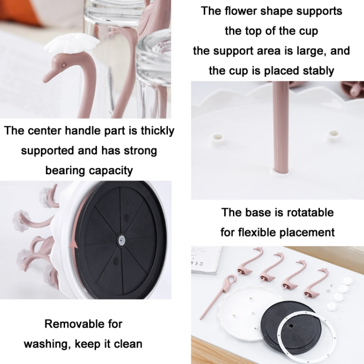 Home Portable Drainer Cup Holder With Rotatable Tray, Specification: Six Cups(Purple) - Shelf by buy2fix | Online Shopping UK | buy2fix