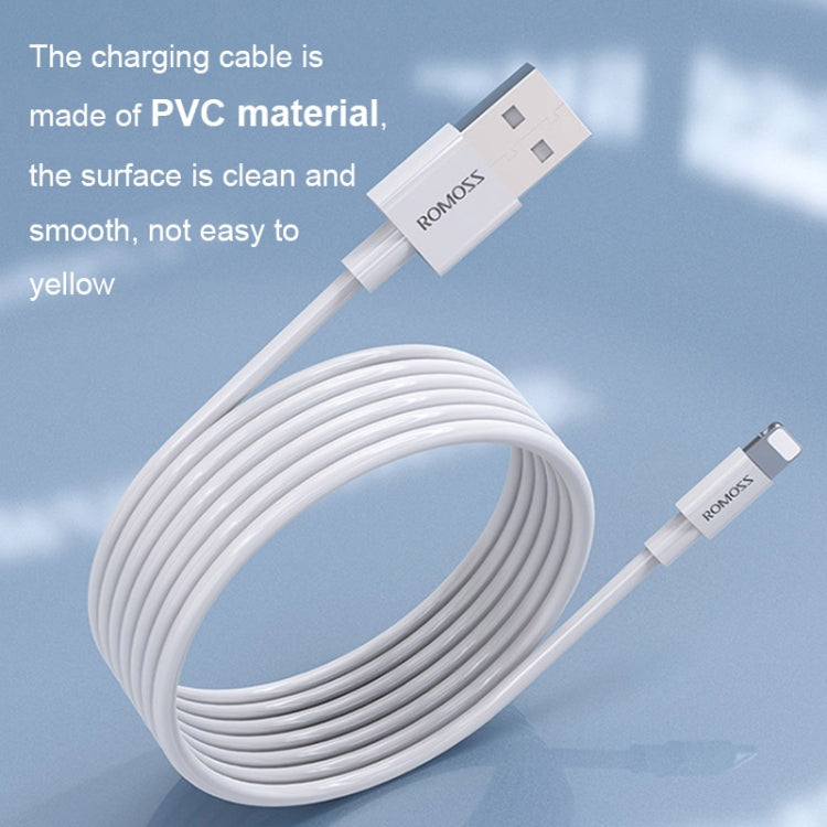 ROMOSS CB12 2.4A Mobile Phone USB Charging Data Cable for iPhone, Length: 0.2m - Normal Style Cable by ROMOSS | Online Shopping UK | buy2fix