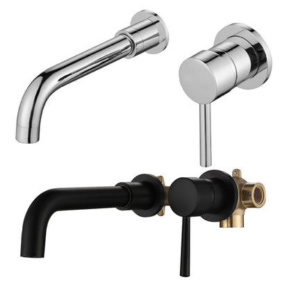 In-wall Hidden Concealed Faucet Hot and Cold Copper Mixing Valve, Specification: Black Split - Faucets & Accessories by buy2fix | Online Shopping UK | buy2fix