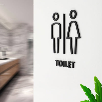 19 x 14cm Personalized Restroom Sign WC Sign Toilet Sign,Style: Golden  Separate - Ornaments by buy2fix | Online Shopping UK | buy2fix