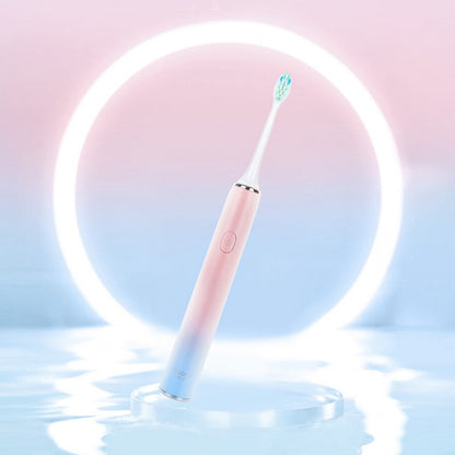 Boorui BR-X7 Smart USB Electric Adults Toothbrush Gradient Oral Hygiene Ultrasonic Toothbrush(Pink) - Toothbrushes by Boorui | Online Shopping UK | buy2fix