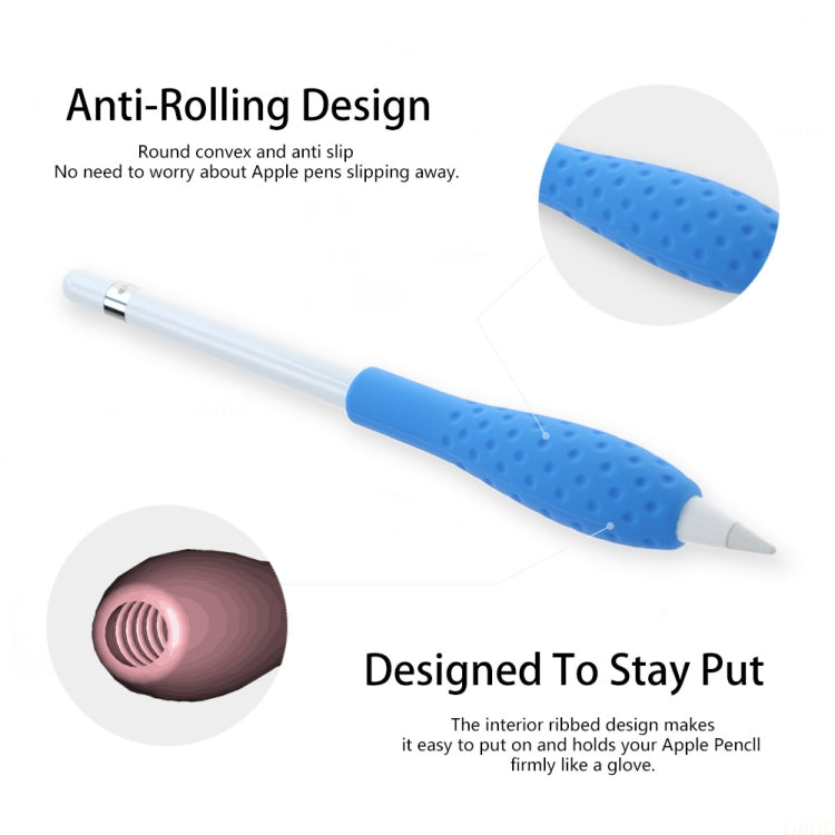 Tablet Stylus Pencil Silicone Case For Apple Pencil 1/2 Gen(Blue) - Pencil Accessories by buy2fix | Online Shopping UK | buy2fix