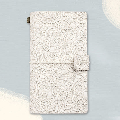 A6  Retro Lace Carved Girls Hand Ledger Diary With 3 Separate Inner Pages(Beige) - Notebooks by buy2fix | Online Shopping UK | buy2fix