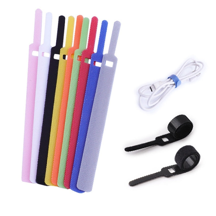 50 PCS Needle Shape Self-adhesive Data Cable Organizer Colorful Bundles 15 x 300mm(Black) - Cable Organizer by buy2fix | Online Shopping UK | buy2fix