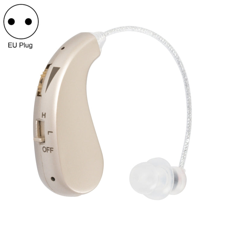 Portable Rechargeable Invisible Hearing Aid EU Plug(Gold) - Hearing Aids by buy2fix | Online Shopping UK | buy2fix