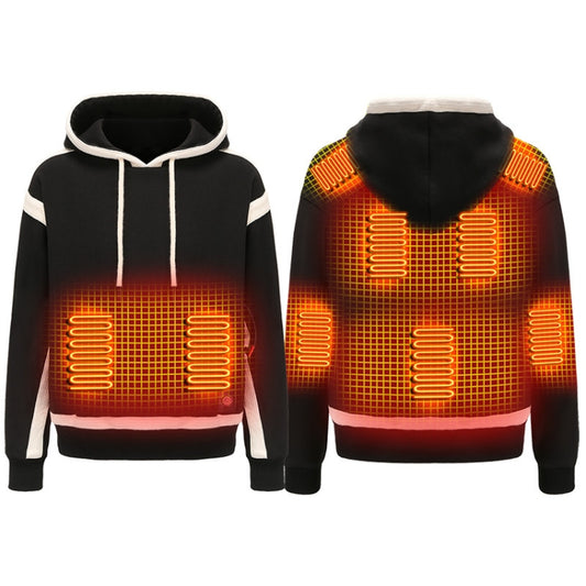 USB Smart Electric Heating Warming Thickened Hooded Sweatshirt, Size: XL(Black) - Hoodie by buy2fix | Online Shopping UK | buy2fix