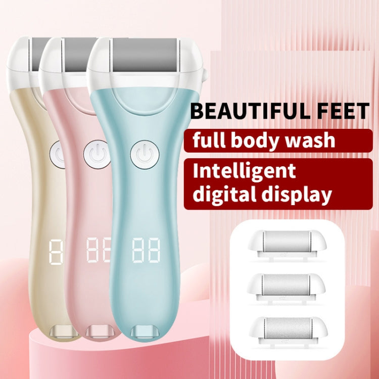 Electric Foot Grinder Digital Display USB Pedicure Peeling(Gold) - Grinding Tools & Accessories by buy2fix | Online Shopping UK | buy2fix