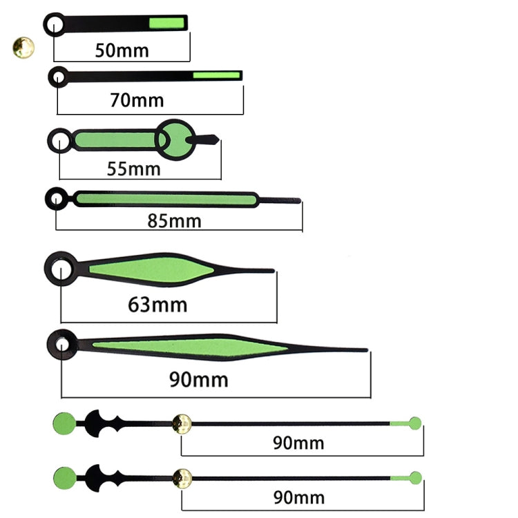 Shaft Length 18.5mm Quartz Clock Silent Movement + Luminous Hands DIY Kit,Spec: Movement+746 - DIY Clocks by buy2fix | Online Shopping UK | buy2fix