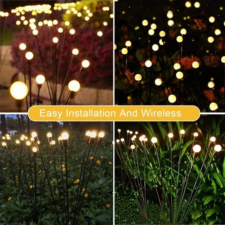 2sets Solar Firefly Lights Christmas Outdoor Garden Waterproof Lawn Lights, Color: 10 Head Color Light - Solar Lights by buy2fix | Online Shopping UK | buy2fix