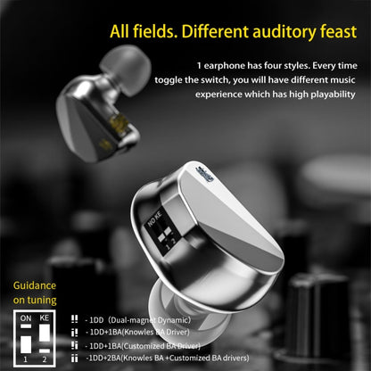 CVJ In Ear Wired Adjustment Switch Earphone, Color: Black - In Ear Wired Earphone by CVJ | Online Shopping UK | buy2fix