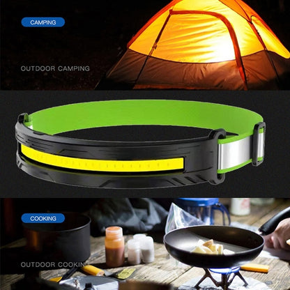 Portable Outdoor Camping Strong Light Rechargeable Warning Headlamp, Model: COB No Induction - Headlamp by buy2fix | Online Shopping UK | buy2fix