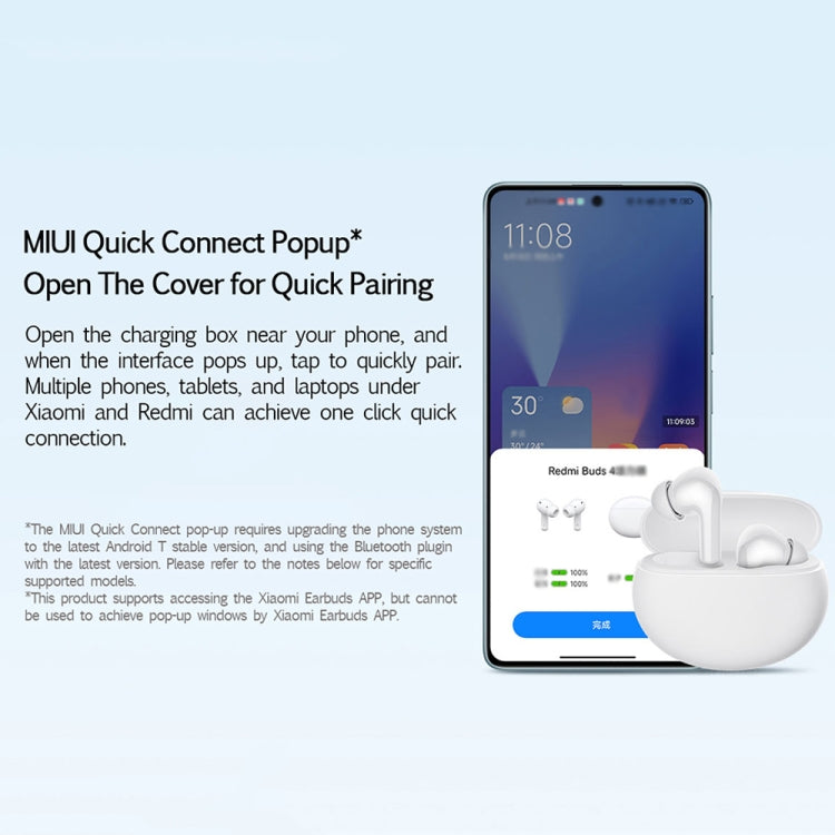 Original Xiaomi Redmi Buds 4 Vitality Edition Waterproof Wireless Bluetooth Calling Noise Reduction Earphone(White) - Bluetooth Earphone by Xiaomi Redmi | Online Shopping UK | buy2fix