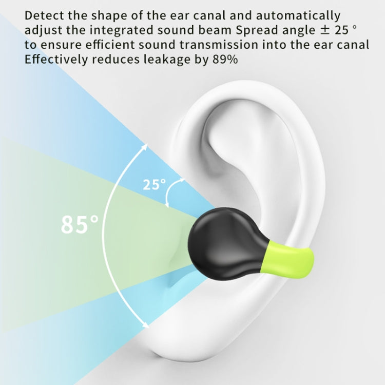 Business Binaural Digital Display Clip-On Bluetooth Earphone With Charging Compartment(White+Gray) - Bluetooth Earphone by buy2fix | Online Shopping UK | buy2fix