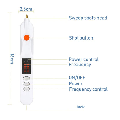 Spot Mole Pen Spot Removal Instrument Home Beauty Instrument, Spec: Plug-in Model EU(Silver) - Beauty Instrument by buy2fix | Online Shopping UK | buy2fix