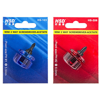 HSD HS-206 Portable Short Handle Phillips And Straight 2 In 1 Screwdriver With Magnetism - Screwdriver Tools by HSD | Online Shopping UK | buy2fix