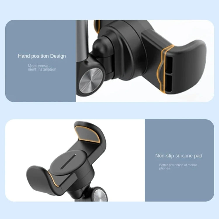 Mobile Live Piercing Bracket Aluminum Alloy 360 Degree Rotation Telescopic Adjustment Bedside Desktop Live Bracket(Gray) - Desktop Holder by buy2fix | Online Shopping UK | buy2fix