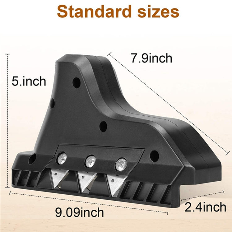 Plasterboard Cutting Angle Planer 45/60 Degree Bevel And Right Angle Chamfering Machine(Black) - Wood Planers by buy2fix | Online Shopping UK | buy2fix