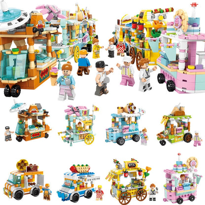 LELE BROTHER Children Assembling Mini City Street Scene Building Blocks, Style: 8613-7 Kebab Car - Building Blocks by LELE BROTHER | Online Shopping UK | buy2fix