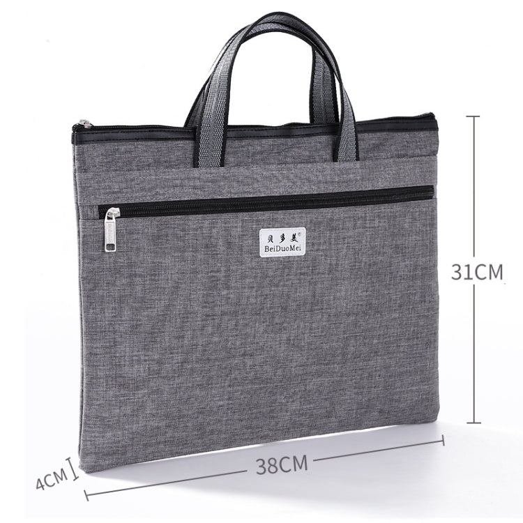 BeiDuoMei Thickened Oxford Cloth Briefcase Portable File Bag A4 Storage File Package(Grey) - File Folder by buy2fix | Online Shopping UK | buy2fix