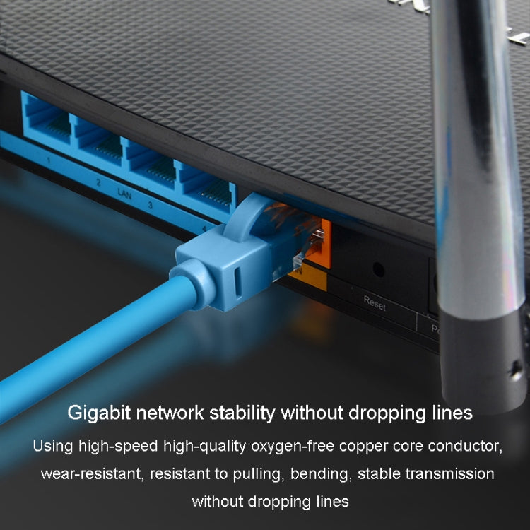 JINGHUA Category 6 Gigabit Double Shielded Router Computer Project All Copper Network Cable, Size: 1M(Blue) - Lan Cable and Tools by JINGHUA | Online Shopping UK | buy2fix