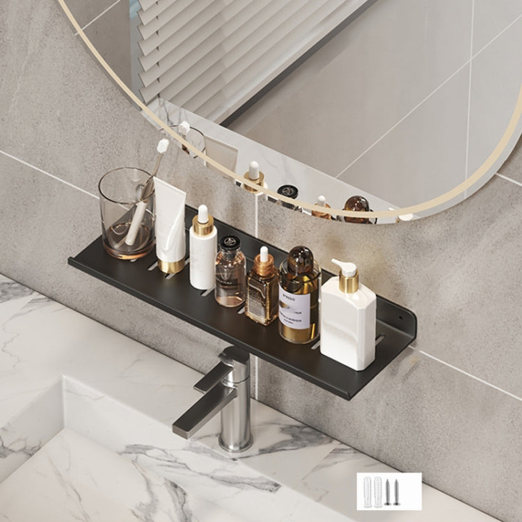 Faucet Rack Home Bathroom Vanity Shelf No Hole Storage Shelf, Length: 40cm (Black) - Shelves by buy2fix | Online Shopping UK | buy2fix