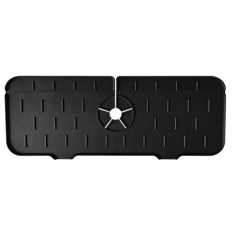 Kitchen Bath Faucet Silicone Drain Mat Sink Splash Proof Silicone Pad(Black) - Faucets & Accessories by buy2fix | Online Shopping UK | buy2fix