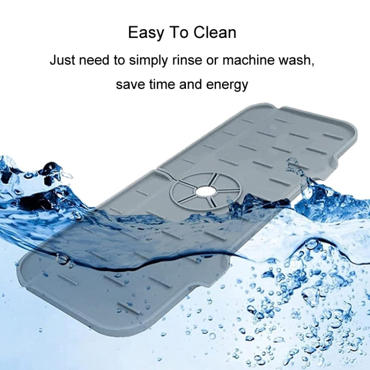 Kitchen Bath Faucet Silicone Drain Mat Sink Splash Proof Silicone Pad(Black) - Faucets & Accessories by buy2fix | Online Shopping UK | buy2fix