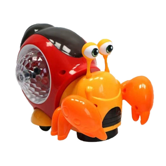 Crawling Hermit Crab Educational Electrical Toys Universal Music Light Projection Cartoon Children Toys(Orange) - Electronic Pets by buy2fix | Online Shopping UK | buy2fix