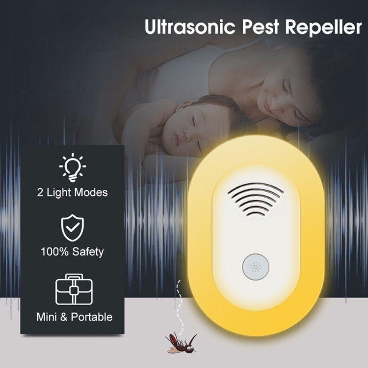 Adjustable Night Light Ultrasonic Mosquito Repeller Mini Home Electronic Mouse Repeller, Spec: US Plug(White) - Repellents by buy2fix | Online Shopping UK | buy2fix