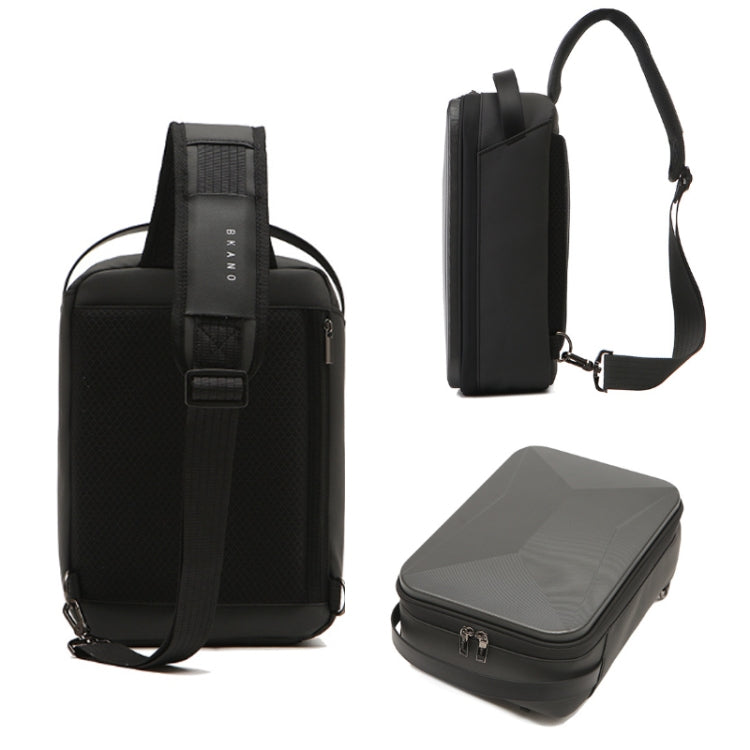 For DJI Mini 4 Pro Drone BKANO Hard Shell Chest Bag Shoulder Bag(Dark Gray) - Backpacks & Bags by BKANO | Online Shopping UK | buy2fix