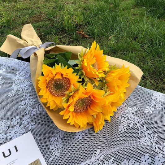 Simulated Flower Arrangement Table Ornament Picnic Photo Props, Style: 5pcs Sunflower Cater Paper - Other Props by buy2fix | Online Shopping UK | buy2fix