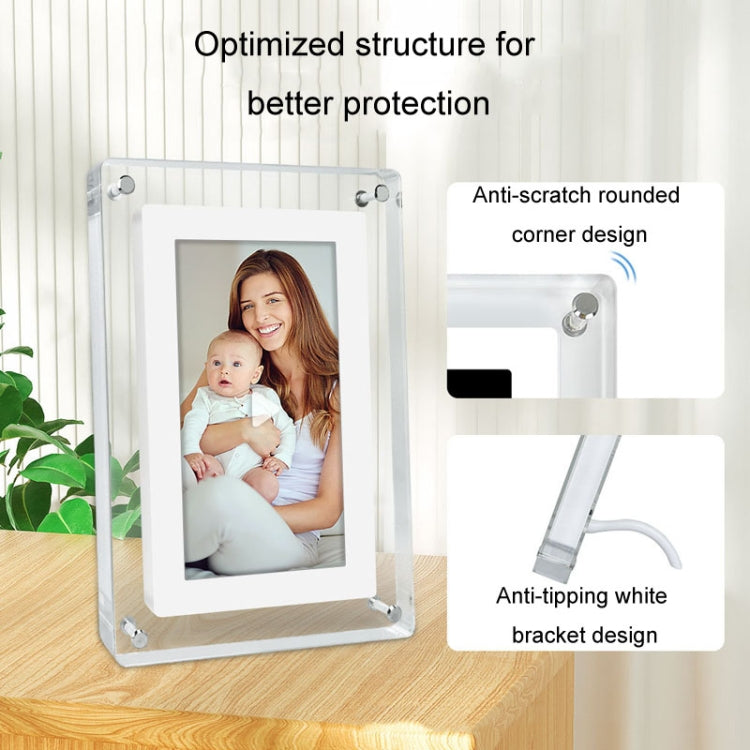 5 Inch HD Digital Photo Frame Crystal Advertising Player 1080P Motion Video Picture Display Player(EU Plug) - 1.5-7.0 inch by buy2fix | Online Shopping UK | buy2fix