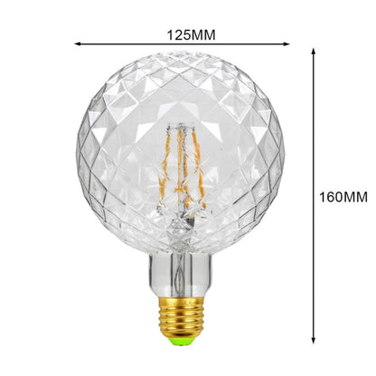 E27 Screw Port LED Vintage Light Shaped Decorative Illumination Bulb, Style: G125 Inner Pineapple Transparent(220V 4W 2700K) - LED Blubs & Tubes by buy2fix | Online Shopping UK | buy2fix