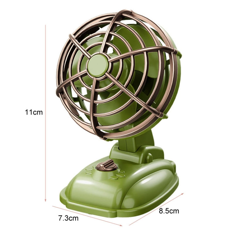 Mini Office Desktop Silent Electrical Fan Desktop Outdoor USB Retro Fan(Yellow) - Electric Fans by buy2fix | Online Shopping UK | buy2fix