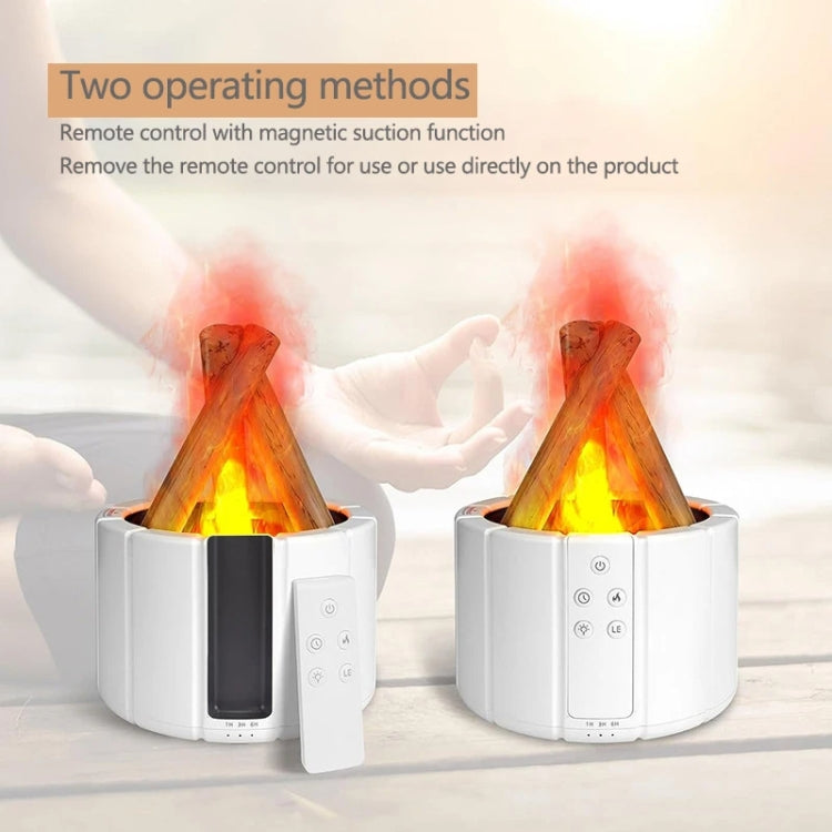 Bonfire Shaped Remote Control Aroma Diffuser Desktop Flame Humidifier, Color: Colorful White - Air Purifiers & Accessories by buy2fix | Online Shopping UK | buy2fix