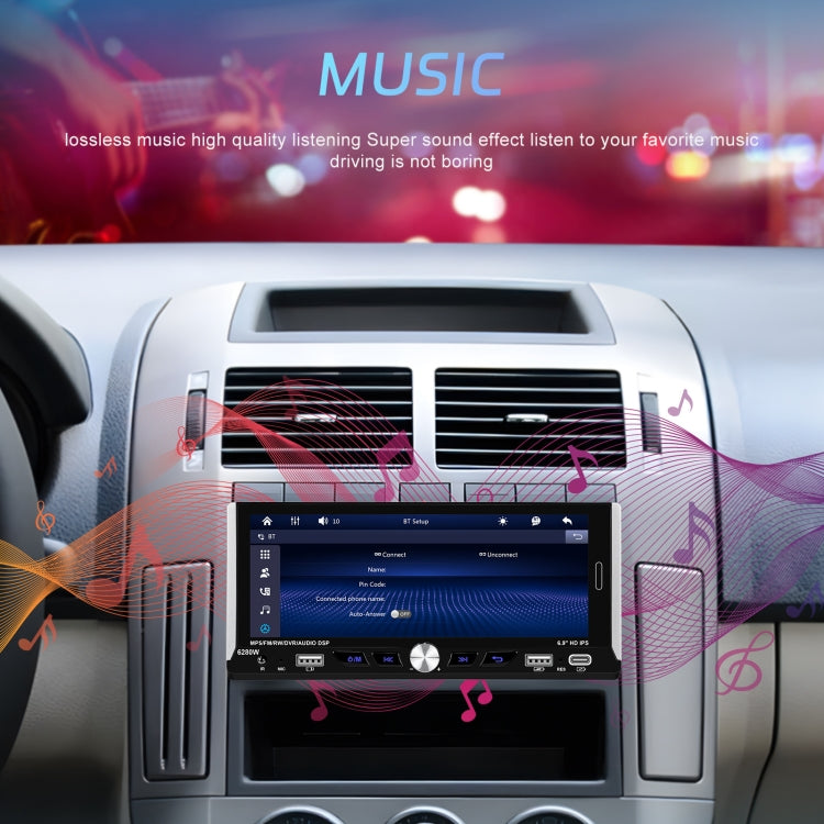 Single Spindle 6.9 inch MP5 With Knob Player Carplay Function Car MP4 Backup Camera, Specification: Standard+12 Light Camera - Car MP3 & MP4 & MP5 by buy2fix | Online Shopping UK | buy2fix