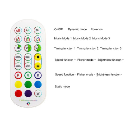 24-Key 2.4G Smart Colorful Running Water LED Light Strip Controller(White) - LED Controller by buy2fix | Online Shopping UK | buy2fix