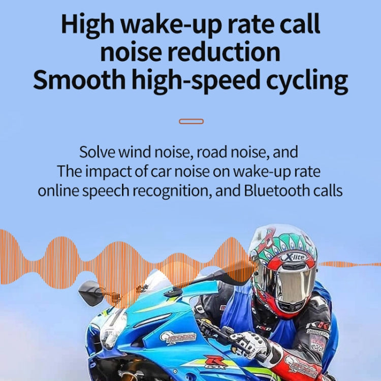 Motorcycle Noise Reduction Waterproof Helmet Cycling Bluetooth Headphones - Motorcycle Walkie Talkie by buy2fix | Online Shopping UK | buy2fix