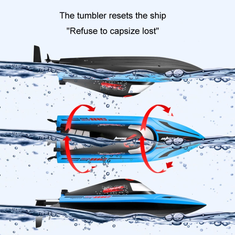 812 High-Speed RC Boat Large Horsepower Speedboat Long Endurance Waterproof Boys Water Toy Dual Batteries(Orange) - RC Boats by buy2fix | Online Shopping UK | buy2fix