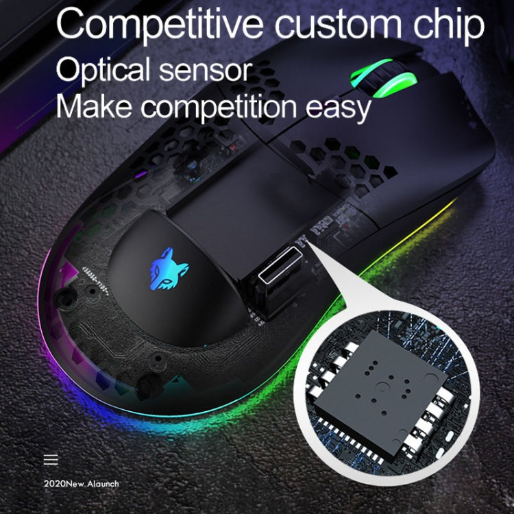 XUNSVFOX XYH80 Hollow Hole Rechargeable Wireless Gaming Mouse RGB Light Computer Office Mouse(Black) - Wireless Mice by XUNSVFOX | Online Shopping UK | buy2fix