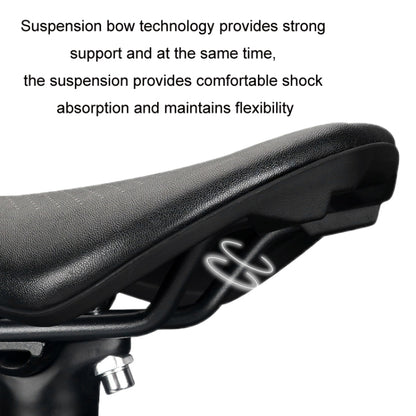 TOSEEK Bicycle Wide Seat Cushion Shock Absorption Comfortable Saddle, Color: White - Bicycle Saddle by TOSEEK | Online Shopping UK | buy2fix
