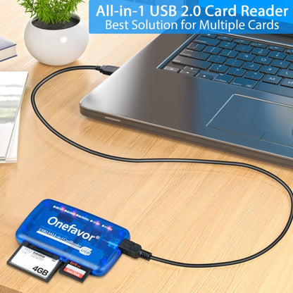 Onefavor All-In-One Card Reader Support SM / XD / SD / MMC / MS / CF Card, Model: Card Reader+8 Pin Adaptor -  by Onefavor | Online Shopping UK | buy2fix