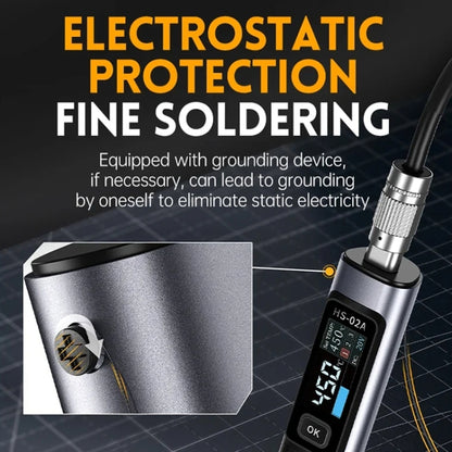 FNIRSI Portable Constant Temperature Soldering Iron Set, Model: HS-02B Standard 3 Head - Soldering Iron Set by FNIRSI | Online Shopping UK | buy2fix