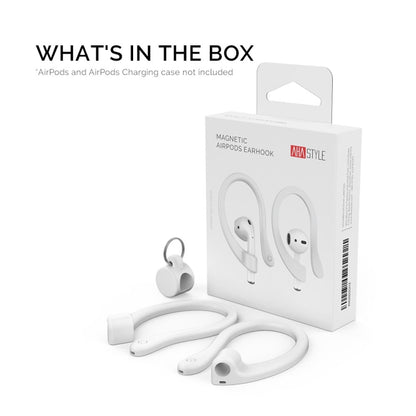 AhaStyle PT78 1pair Wireless Earphones Magnetic Silicone Storage Anti-Loss Earhooks For Apple AirPods 1 / 2 / 3 / Pro / Pro 2(White) - Anti-lost & Holder by AhaStyle | Online Shopping UK | buy2fix