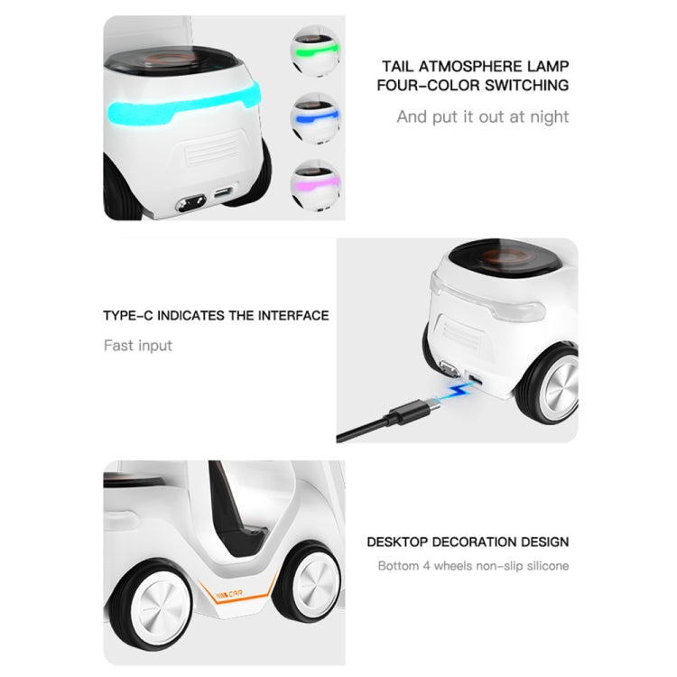 T20 5-in-1 Car-shaped Desktop Alarm Clock Wireless Charger with Atmosphere Light(Yellow) - Wireless Charger by buy2fix | Online Shopping UK | buy2fix