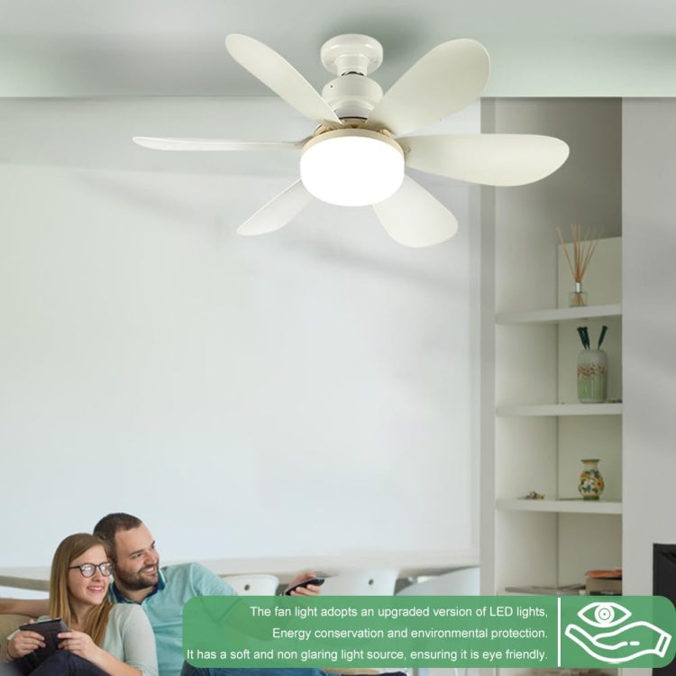 Home Small Fan Light E27 Snail Mouth Suspension Fan Lamp, Size: 520x185mm 40W Matcha Green(Remote Control Without Base) - Electric Fans by buy2fix | Online Shopping UK | buy2fix