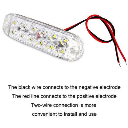 6pcs 12-Bead LED Flashing Warning Lights Motorcycle RV Signal Lights(Green Light) - Clearance Lights by buy2fix | Online Shopping UK | buy2fix