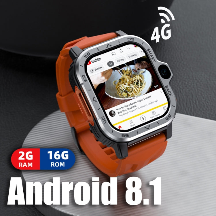 LOKMAT APPLLP 4 MAX 2.02-inch Android 8.1 Full Network Wifi Card Bluetooth Smart Watch(Silver) - Smart Watches by LOKMAT | Online Shopping UK | buy2fix